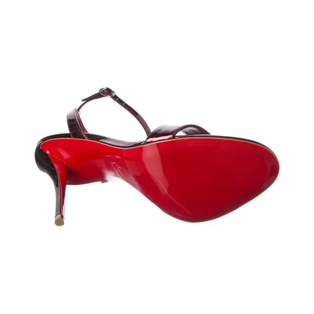 Christian Louboutin Miss Z 100 Leather Sandal, Red - Picture 4 of 5